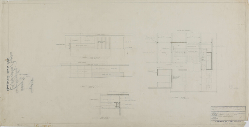 Schweikher House, Roselle, Illinois, Multiple Views