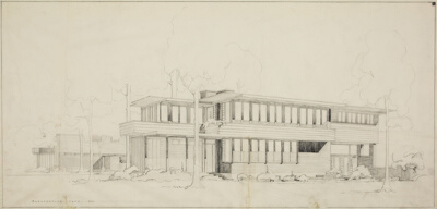 Lambert H. Ennis House, Evanston, Illinois, Perspective