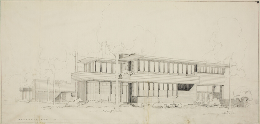 Lambert H. Ennis House, Evanston, Illinois, Perspective