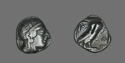 Tetradrachm (Coin) Depicting the Goddess Athena