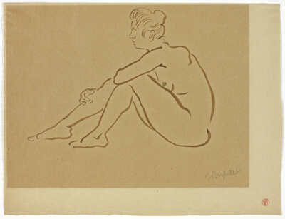 Squatting Nude