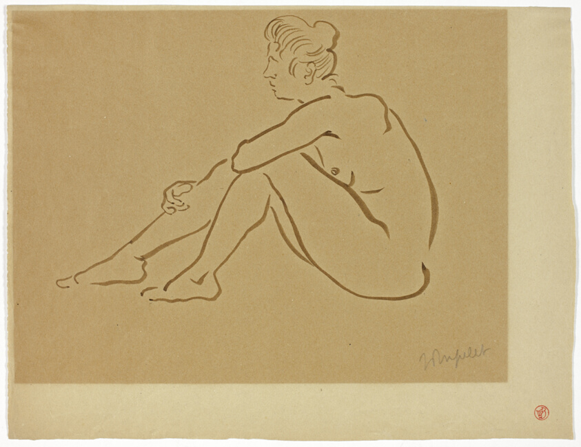 Squatting Nude