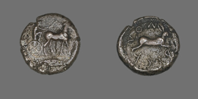 Tetradrachm (Coin) Depicting a Charioteer