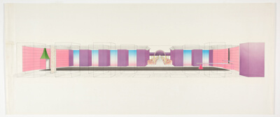 Hauserman Showroom Entrance, Chicago, Illinois, Interior Perspective