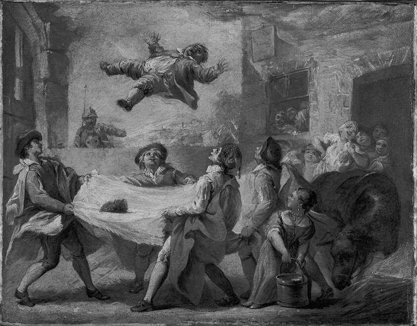 Sancho Panza Being Tossed in a Blanket