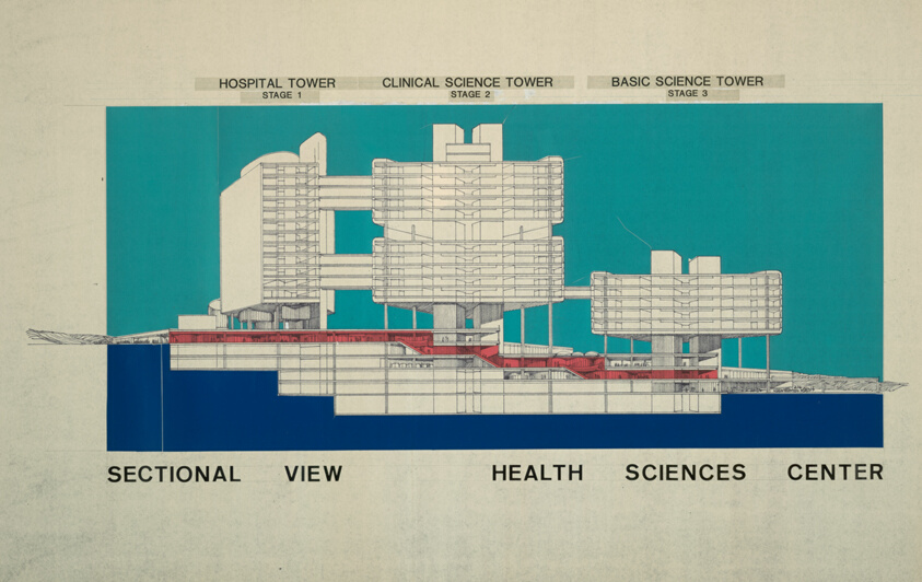 Health Sciences Center, Stony Brook, New York, Sectional View