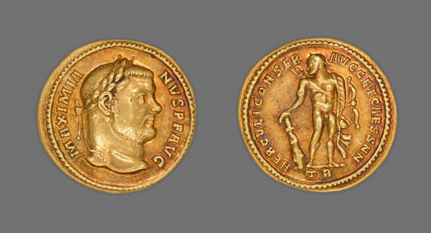 Aureus (Coin) Portraying Emperor Maximianus Herculius