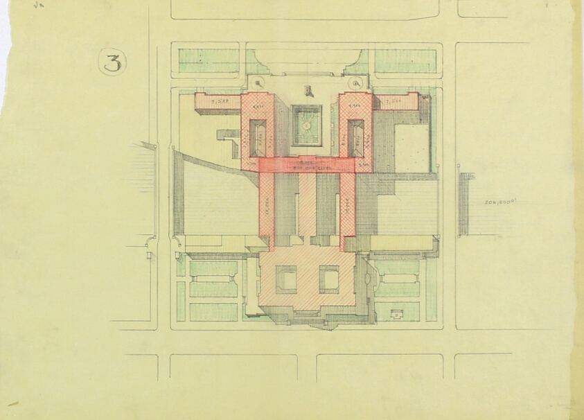 Art Institute of Chicago Competition, Plan Study "3"