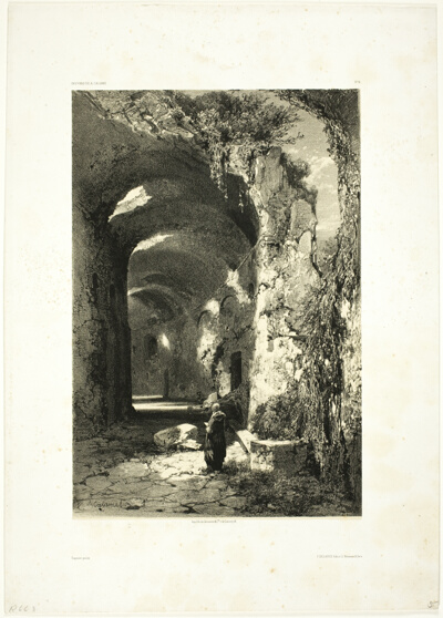 Ruin of an Amphitheatre at Pouzzoles (Kingdom of Naples), plate 9 from Oeuvres de A. Calame