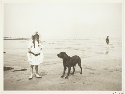 Simone Roussel on the Beach at Villerville