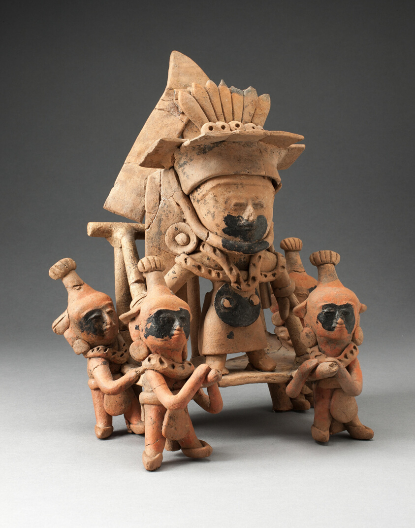 Figure Carried in a Litter
