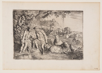 Mercury Lulling Argus to Sleep, plate 4 from The Story of Mercury and Argus