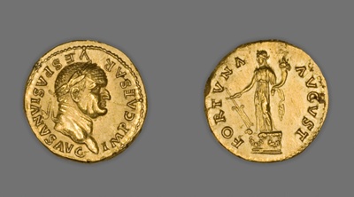 Aureus (Coin) Portraying Emperor Vespasian