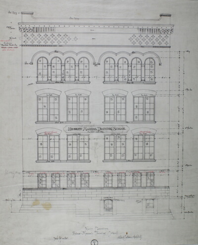 Hebrew Manual Training School, Chicago, Illinois, Front Elevation