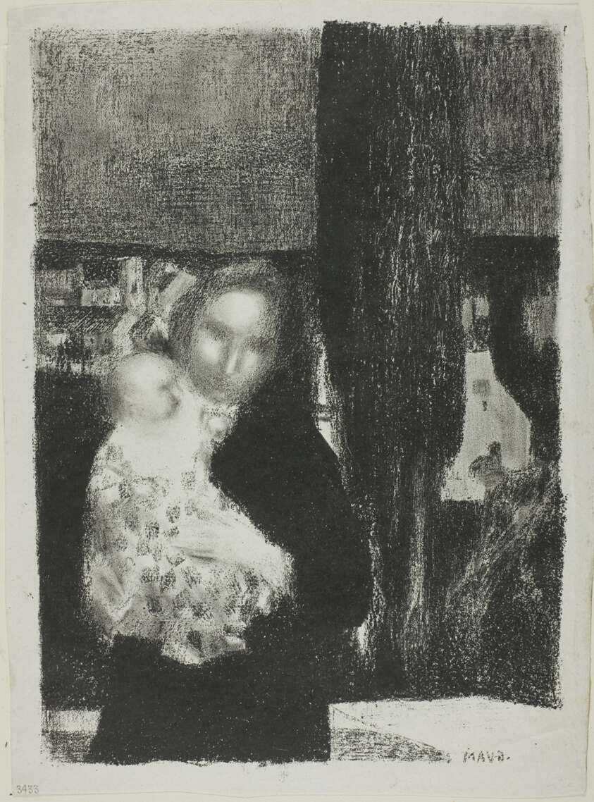 Mother and Child with Cypress Tree