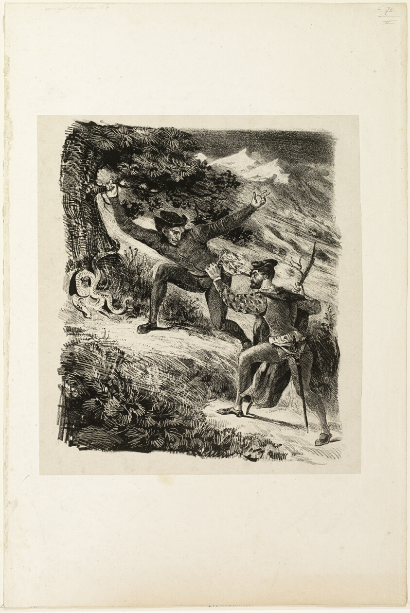 Faust and Mephistopheles in the Harz Mountains