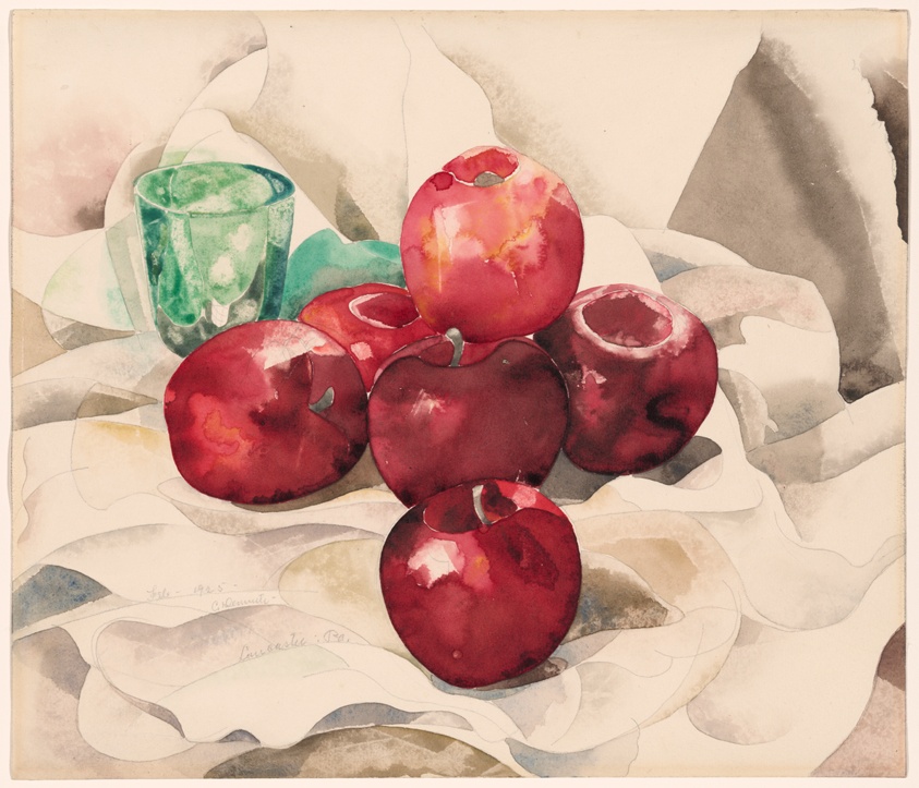 Still Life: Apples and Green Glass