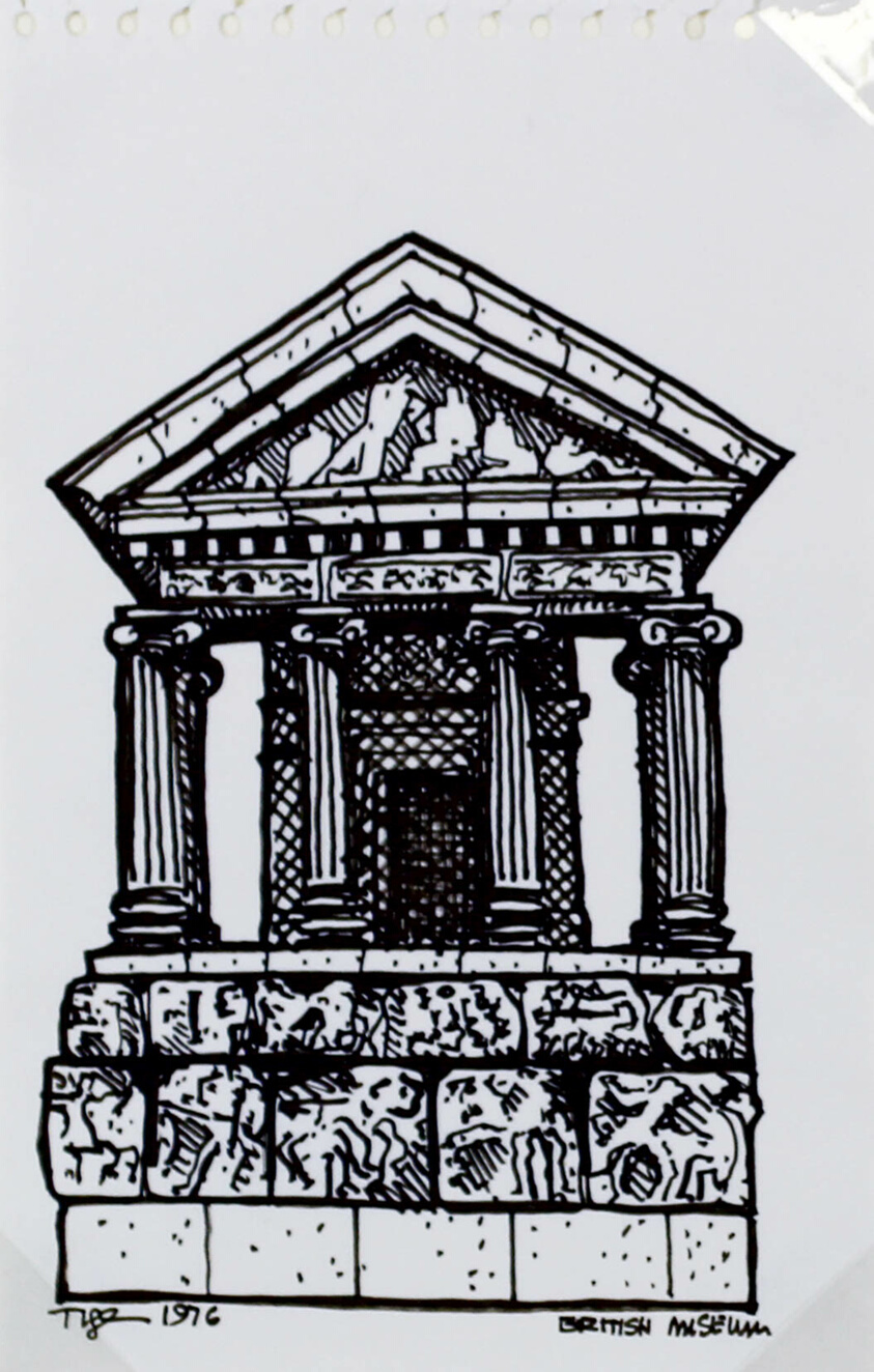 British Museum, London, England, Travel Sketch