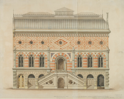 National Academy of Design Competition, New York, New York, South Elevation