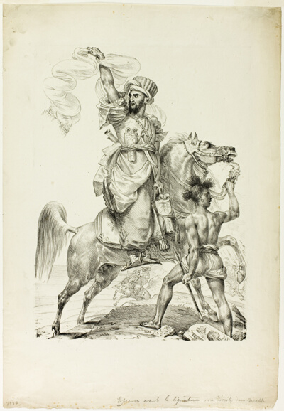 Mounted Mameluke Chieftain Calling for Aid