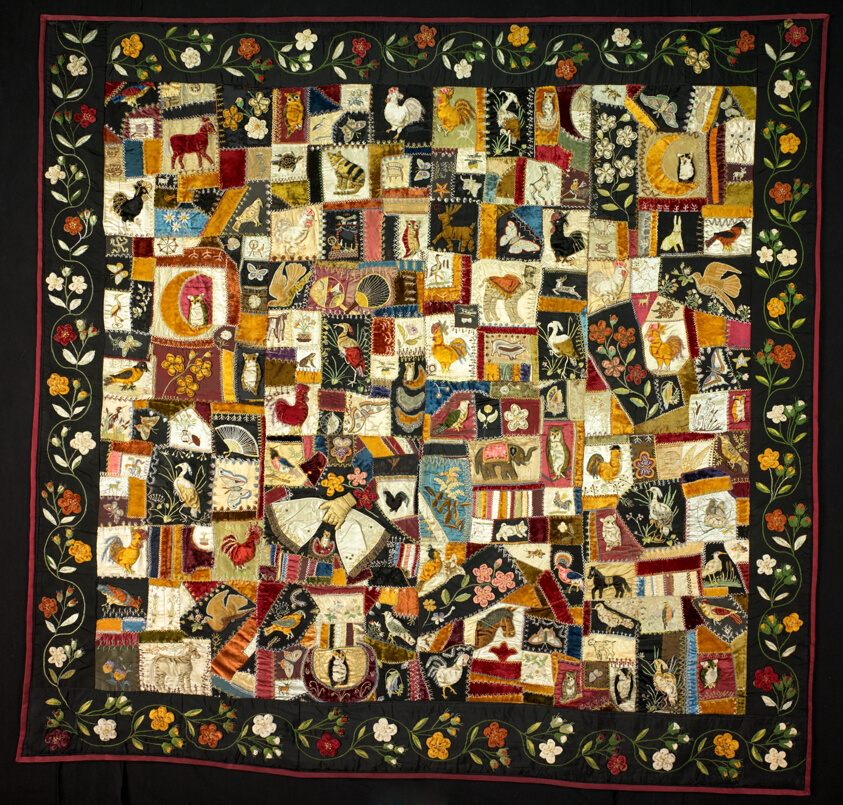 Crazy Quilt with Animals