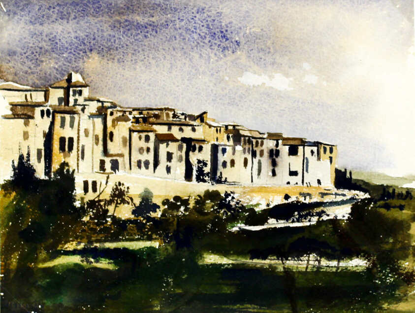 Tourrette sur Loup, France, Travel Sketch