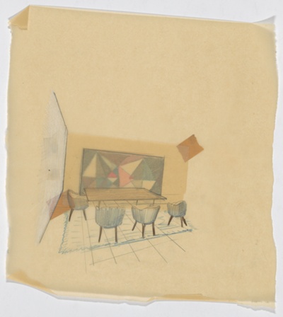 Inland Steel Building, Chicago, Illinois, Interior Perspective