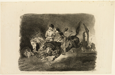 Faust and Mephistopheles Galloping Through the Night of the Witches' Sabbath