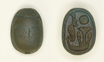 Scarab: Uraeus with Lotus