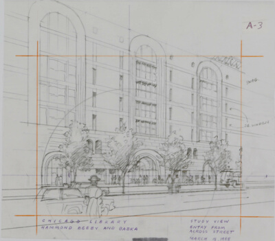 Harold Washington Library, Chicago, Illinois, Study