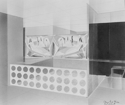 Carrara Glass Display Exhibition Booth, Perspective Study
