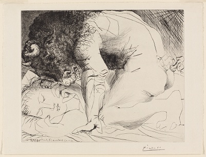 Minotaur Caressing Sleeping Woman, from the Vollard Suite