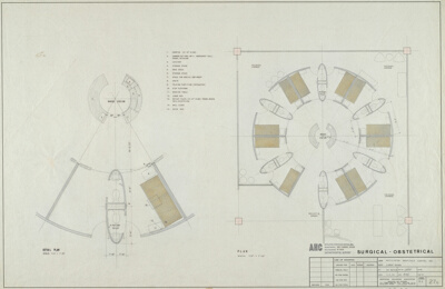 Affiliated Hospitals Center, Boston, Massachusetts, Surgical-Obstetrical Labor Room, Floor Plan and Working Drawing