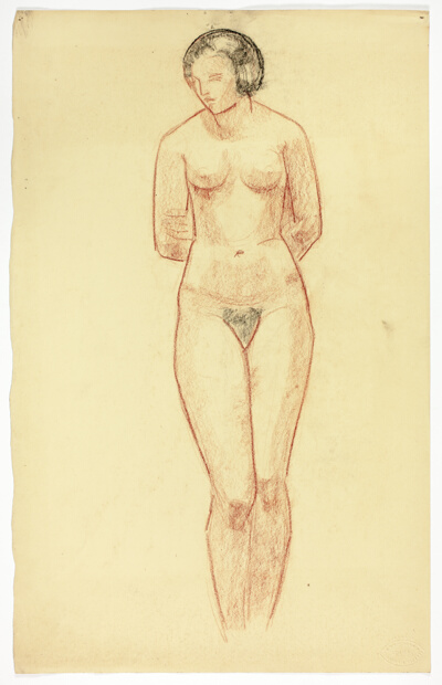 Untitled (Standing Female Nude; Recto); Untitled (Bending Female Nude; Verso)