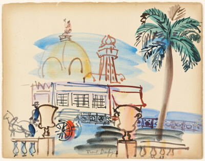 Boardwalk with Palm Tree