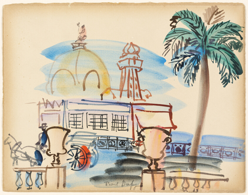 Boardwalk with Palm Tree