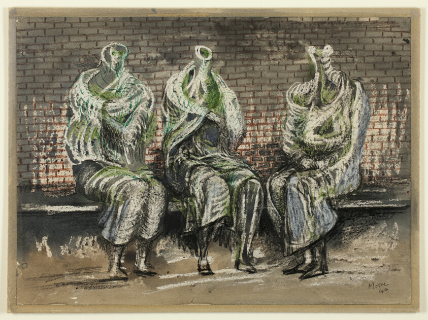 Three Seated Figures