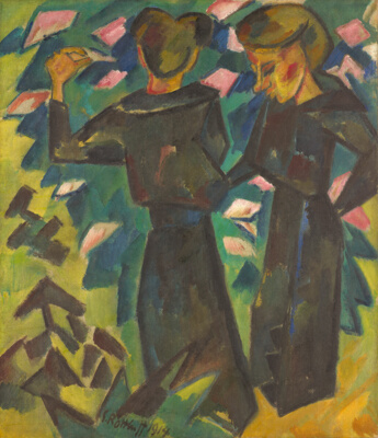 Two Girls in a Garden