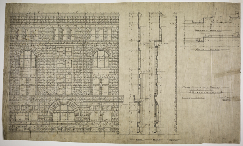 Standard Club, Chicago, Illinois, Revised Elevation and Details