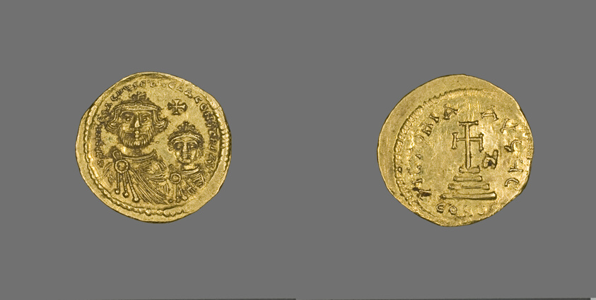 Solidus (Coin) Portraying Heraclius and His Son Heraclius Constantine