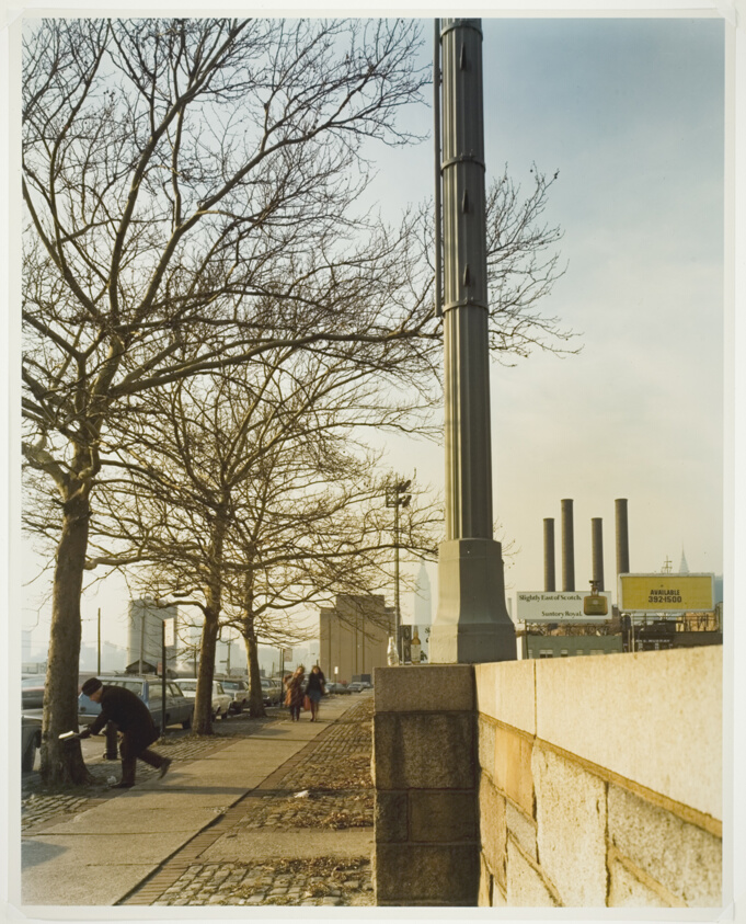 Man Measuring Trees, Queens, N.Y., from "Empire State Building Series"