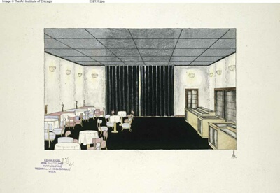 Design for Pastry Shop, Interior Perspective