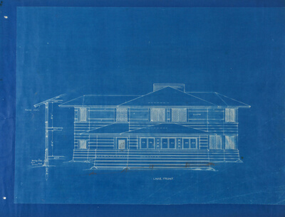 Henry Wallis Summer Cottage, Lake Delavan, Wisconsin, Elevation