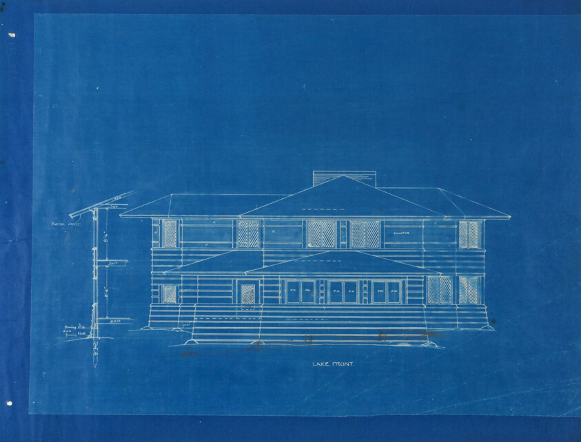 Henry Wallis Summer Cottage, Lake Delavan, Wisconsin, Elevation