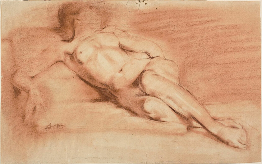 Reclining Female Nude (recto and verso)