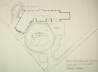 Mr. and Mrs. Fulton House, Glencoe, Illinois, Landscape Plan