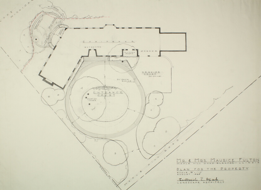 Mr. and Mrs. Fulton House, Glencoe, Illinois, Landscape Plan