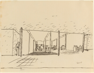 Club de Centre Rural: Perspective Sketch
