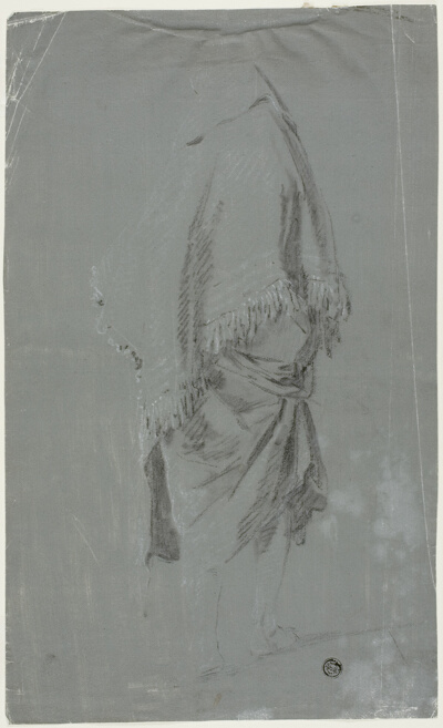 Shawled Woman Seen from the Back