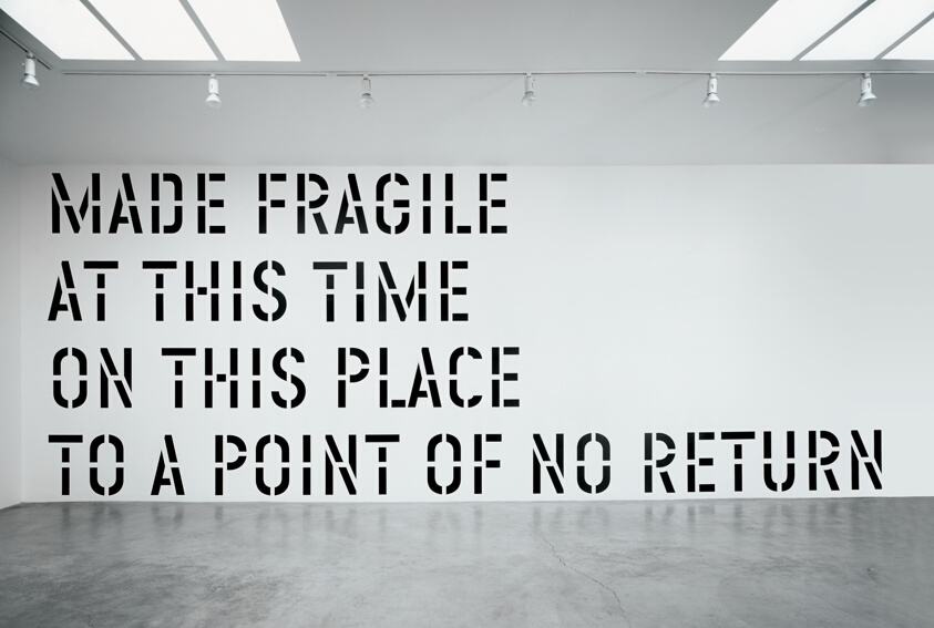 MADE FRAGILE AT THIS TIME ON THIS PLACE TO A POINT OF NO RETURN